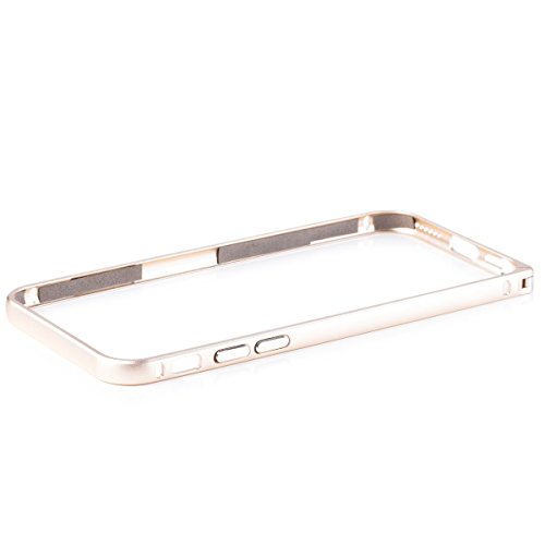 iCues Apple iPhone 6S / 6 Parachoques de Aluminio de Oro Clip | [Visualiza Protector Incluido] CNC Metal de Aluminio Caso del Marco metálico Case Alubumper Funda Carcasa Bolsa Cover Case