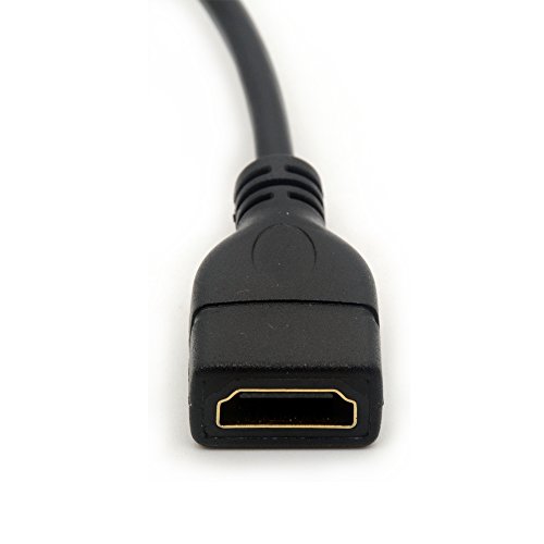 270 Grad HDMI Kabel Rechtwinklige HDMI Verlängerungsleitung Male zu weiblichen Adaptern mit Ethernet Unterstützungen Auflösungen 4K UHD 3D für HDTV TFT LCD Monitoren 20 cm (270 Grad) - 5