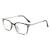 Produktbild Brille Quadrat Retro mit Fensterglas - Damen Herren Brillenfassung Metall Frame Transparente Linsen Brille für Lesen/Arbeiten/Unterhaltung
