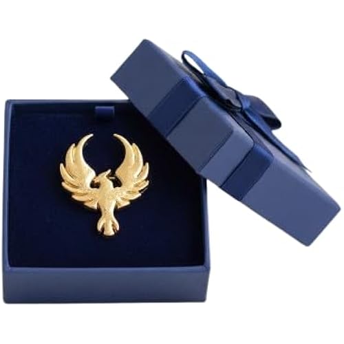 FEATHER Unisex Silver-Tone Phoenix Bird Brooch Pin | Stylish Metal Lapel Pin for Men & Women | Coat, Kurta, Saree, Blazer & Scarf Accessory