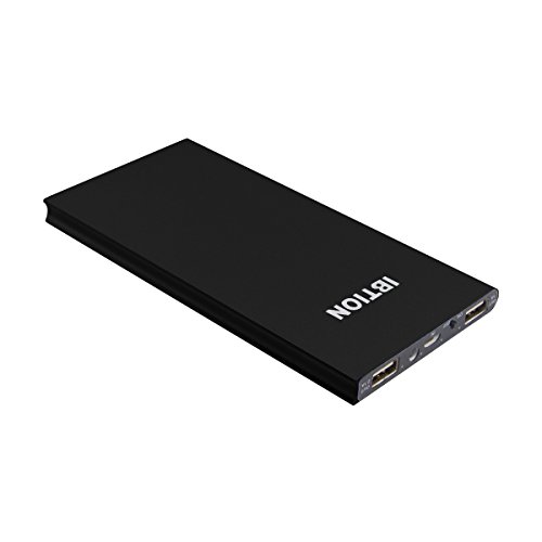 IBTION Powerbank 10000mAh Caricabatterie Portatile Ultra Compatta Batterie Esterne per Huawei, Samsung, iPhone e Altri Smartphone (Nero)