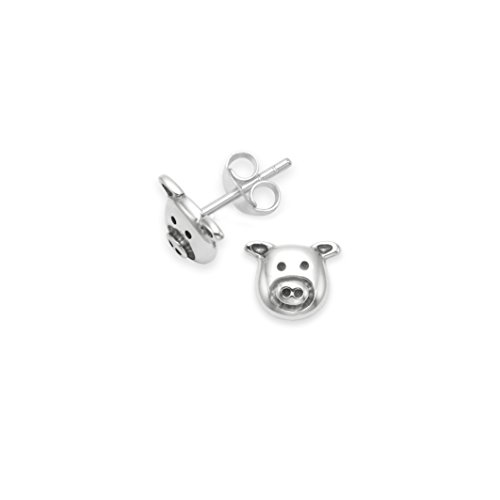 Heather Needham SilverHeather Needham Sterling Silver Pig face Stud Earrings - SIZE: TINY TINY - 5mm Gift Boxed 5115