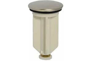 BSSTORE Bouchon en PVC pour bonde à sauter pour lavabo et bidet corps en plastique avec tête chromée et vis de réglage de la hauteur