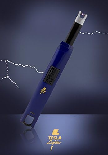 TESLA Lighter T07 | Arc lighter, grill lighter, lighter, BBQ, electronically rechargeable, rechargeable with power via USB, without gas and gasoline, with charging cable, in noble gift box, blue