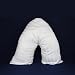 Adamlinens Pillowcase for V Shaped Pillows Satin Stripe V Pillow Case Cover Only White