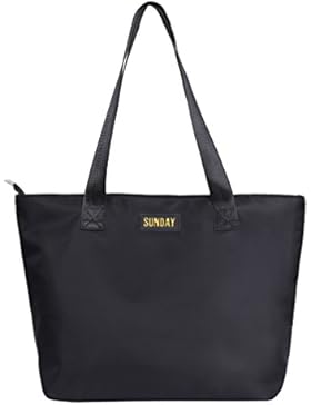 Shopper Tasche,Tote Tasche Spritzen Wasserdicht Nylon PU Nähte Damen Handtasche Groß Frauen Stilvolle Shopper...