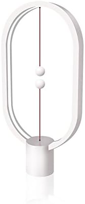 RQYL Magnetic Balance Lamp, Smart Half-Empty Switch LED Desk Lamp Bedroom Reading Wood Night Light,C