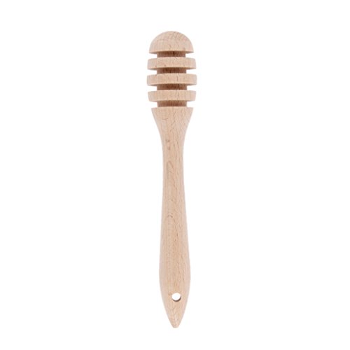 MagiDeal Holz Honig Rührstab Stick Dip Server Buche Honig Drizzler 16.5cm - 4