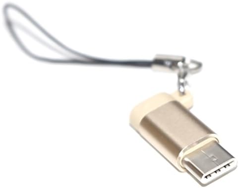 [2-Pack] USB C to Micro USB Adapter Converter, 1" Aluminum Alloy Micro USB Female to Type C Charge&amp;Data Adapter with Keychain and Support OTG for for Samsung S8, MacBook, Nintendo Switch, ChromeBook Pixel, Nexus 5X, Nexus 6P, Nokia N1, OnePlus 2/3/3T and More (Gold)