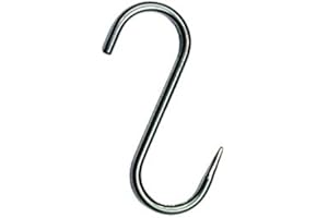 DAGEMA Fleischerhaken Fleischhaken Metzgerhaken Räucherhaken Wildhaken haken Edelstahlhaken Edelstahl Forellenhaken S Haken, Wunsch:100/4mm, Stück:10 Stück