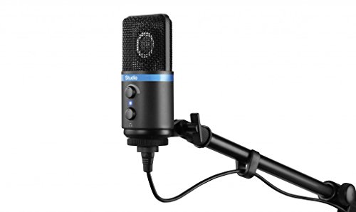 IK Multimedia iRig Mic Studio Microfono a condensatore con diaframma largo per Android, iPhone, iPad, Mac e PC, Nero