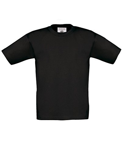 B&C Kids/Childrens Exact 150 Short Sleeved T-Shirt (1-2) (Black)