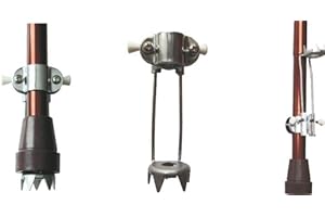 Saniversum UG Eiskralle für Gehstock, 5 Spitzen, hochklappbar - Schneespiken Zackenkranz