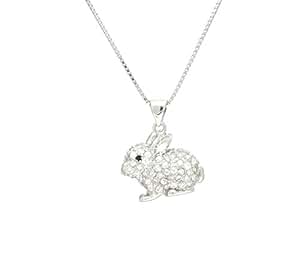 Diamond rabbit necklace Clearance