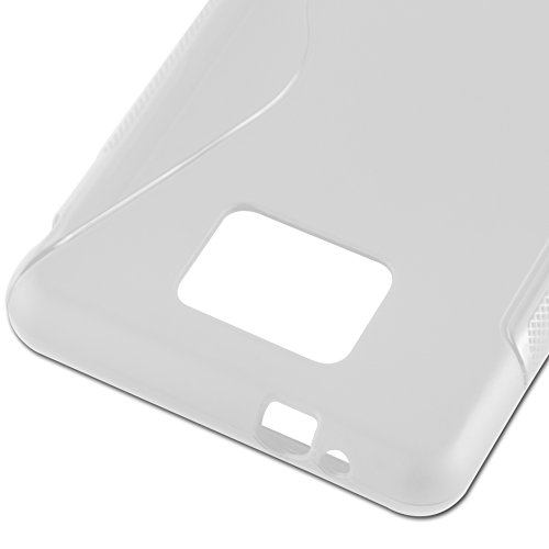 Samsung Galaxy S2   S2 PLUS Funda Super Delgada de Silicona TPU en SEMI TRANSPARENTE de Cadorabo  Dise  o S      Cubierta Protectora Ligera Flexible con Antichoque para Tel  fono M  vil     Gel Protecci  n Carcasa Case Cover