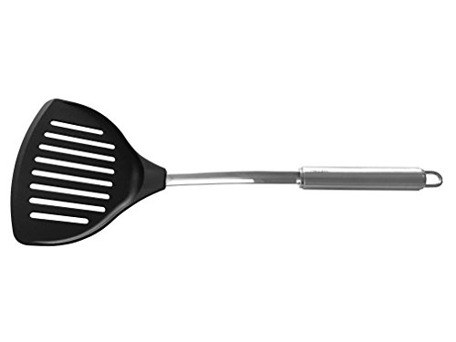 Staab's 1505 Scala Wok-/Pfannenwender mit breitem Nylonkopf, Edelstahl, silber