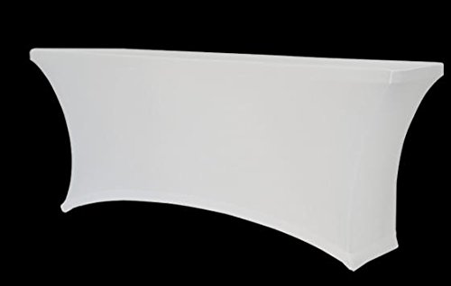 Gastro Uzal Stretch Tischhusse Tischhussen Stretchhusse Husse Hussen Biertischhusse für Hochzeit Event weiß 140 x 70 cm