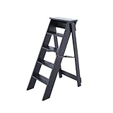★ Escaleras resistentes con 5 pasos: Construcción sólida de madera sólida con capacidad de carga máxima de 150 kg. El material robusto y la instalación segura garantizan una seguridad. 100% RESISTENTE A LA CORROSIÓN: ¡hecho para la eternidad!