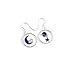 Produktbild H-E Ohrring Dangler Eardrop Ohrstecker S925 Ohrringe Ring Star Moon Ohrringe Good Night Schmuck Hanging Stars Moon Ohrbügel für Damen, Fotofarbe, 925Er Silber