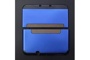 JMXLDS Aluminium Alloy Protective Case Front Back Faceplate Plates Top & Bottom Battery Housing Shell Case Cover for Nintendo New 3DS XL LL Console 2015 - Blue