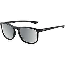 Dirty Dog Gafas de sol de sombra en satén negro/plata Espejo Lente Polarizada