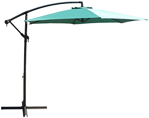 Wolder Brico Parasol Excentrico Aruba, Verde, 183 x 32.5 x 13 cm