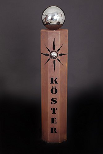 Rost Säule RS93 "Ihr eigener Name" Säulen Rostsäule Garten Blumensäulen Deko Schalen
