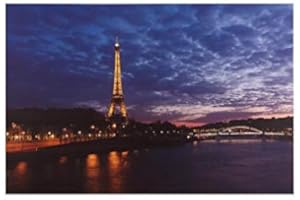 Dapo® LED-Wand-Leinwand-Bild-Leuchte-Lampe 60x40cm Stimmungs-Dekorations-indirekte-Leuchte-Lampe-Beleuchtung Batteriebetrieben, Ein/Aus-Schalter (Paris)