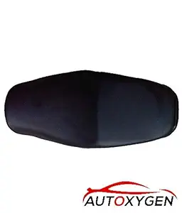 Autoxygen Bike Scooter PU Leather Seat Cover for Mahindra Gusto (Black)