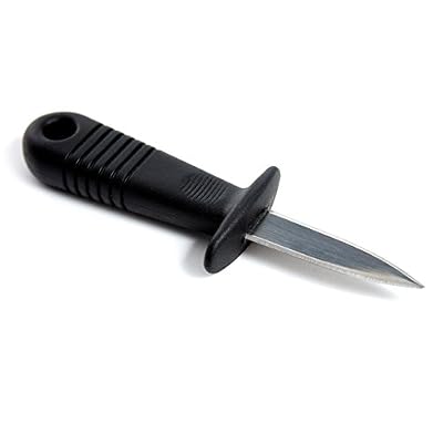 SAVEUR ET Degustation KU6101 Couteau à huitres, INOX, Noir, 14,5 x 4,6 x 1,1 cm