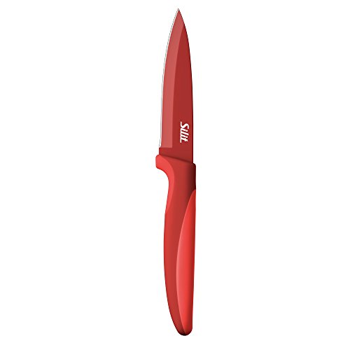Silit Allzweckmesser Colorino rot Klingenlänge 9 cm rostfreier Klingenstahl Griff aus Kunststoff