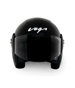 Vega Ridge RDG-K Open Face Helmet (Black, M (57 cm))