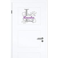 NEU Aufkleber/Sticker für Kinderzimmer - Wände,Türen, Autoscheiben/Lack uvm ***Ihr Monogramm Buchstabe + Wunschtext***(Größen.- und Farbauswahl)