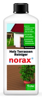 norax Holzterrassen Reiniger 1 l - Entfernt mühelos hartnäckigen Schmutz, Gebrauchsspuren & Umweltablagerungen