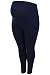 Womens Bump It Up Maternity Cotton Elastane Leggings With Comfort Panel Size 18 Navy