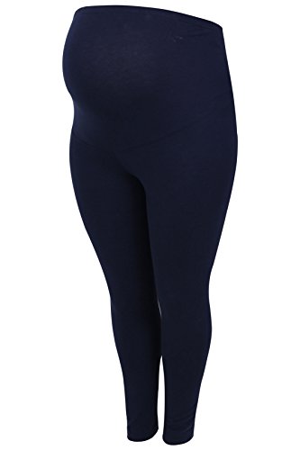 Womens Bump It Up Maternity Cotton Elastane Leggings With Comfort Panel Size 18 Navy