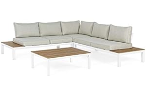 Bizzotto Set Salotto Ang. Elias Bianco con Cuscini cod.0662824