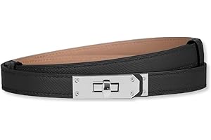 HEVIBK Ledergürtel Damen Gürtel Taillengürtel Damengürtel Leder Jeansgürtel Echtleder 18mm Breit schmaler Gürtel