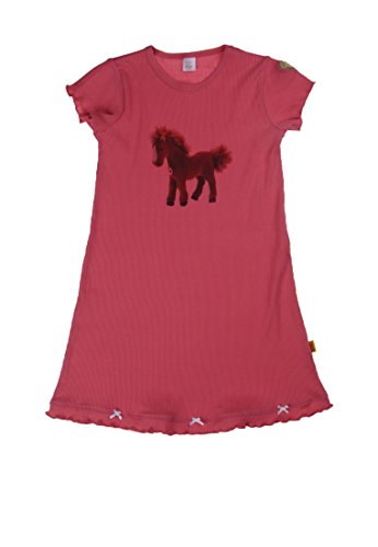 Steiff Baby Girls 0-24m Nachthemd Animal Print Short Sleeve Nightie, Pink (Morning Glory Rose 2998), 3 Years (Manufacturer size: 98)