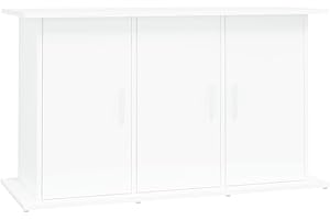 ‎VIDAXL vidaXL Aquariumständer, Aquarium Unterschrank mit viel Stauraum, Aquarium Tisch mit Stabiler Oberplatte, Aquariumschrank Aquarium Halter, Weiß Holzwerkstoff