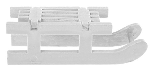 Preisvergleich Produktbild Tischdeko "Kleine Schlitten" 4er Pack weiß