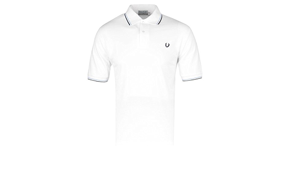 Fred Perry M53 White Pique Slub Polo 