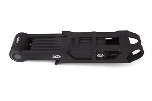 Gregster Fahrradschloss, massives Faltschloss fürs Fahrrad mit kleinem Transportmaß, Schloss inkl. drei Schlüsseln und Halterung, schwarz - 6