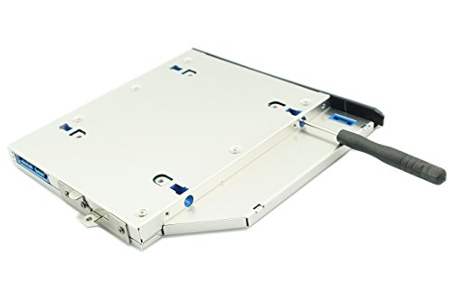 Nimitz HDD-Caddy für 2. Festplatte, SSD, für HP Elitebook 8560p, 8570p, mit originaler Blende - 3