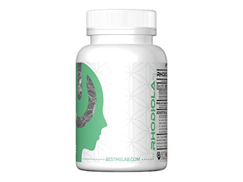 BESTME RHODIOLA ROSEA 300mg. Suplemento para la memoria y el rendimiento mental, Resistencia , Mejora el estado de ánimo? - Control del Estrés ???- 3% de Rosavinas.60 Cápsulas