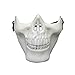 Produktbild LIUYUNE,Horror Half Chin Kunststoff Gesichtsschild Menschliche Schädel Maske Für Halloween, CS, Maskerade Und Cosplay Party(Color:Weiss)