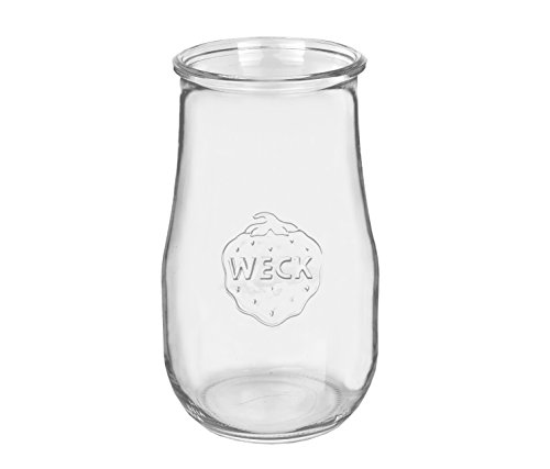 Weck Glas 2700ml Tulpenglas, 2,5L Sturzglas mit Glasdeckel, Einkochring und 2 Klammern inkl. Gelierzauber Rezeptheft von Diamantzucker - 3