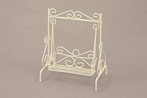 Dekop Modell Miniaturgarten, Hollywoodschaukel Mini, weiß, Höhe ca. 9cm (444444635097023)