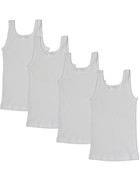 HERMKO 2800 4er Pack Jungen Unterhemd (Weitere Farben)