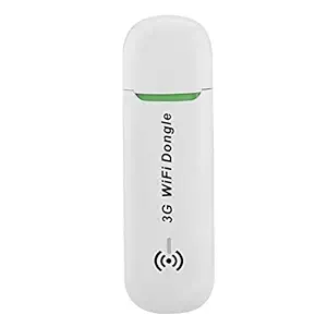 USB Network Card, Downlink 14.4Mbps Plug and Play WiFi Modem, Hspa System Video Surveillance for Mobile Phones Notebook Computers Tablets, Automotive(White)